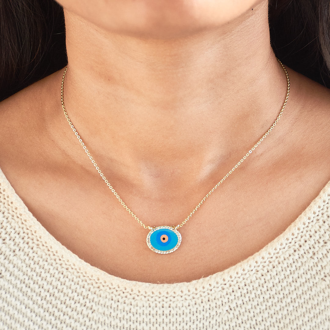 Turquoise Evil Eye Necklace