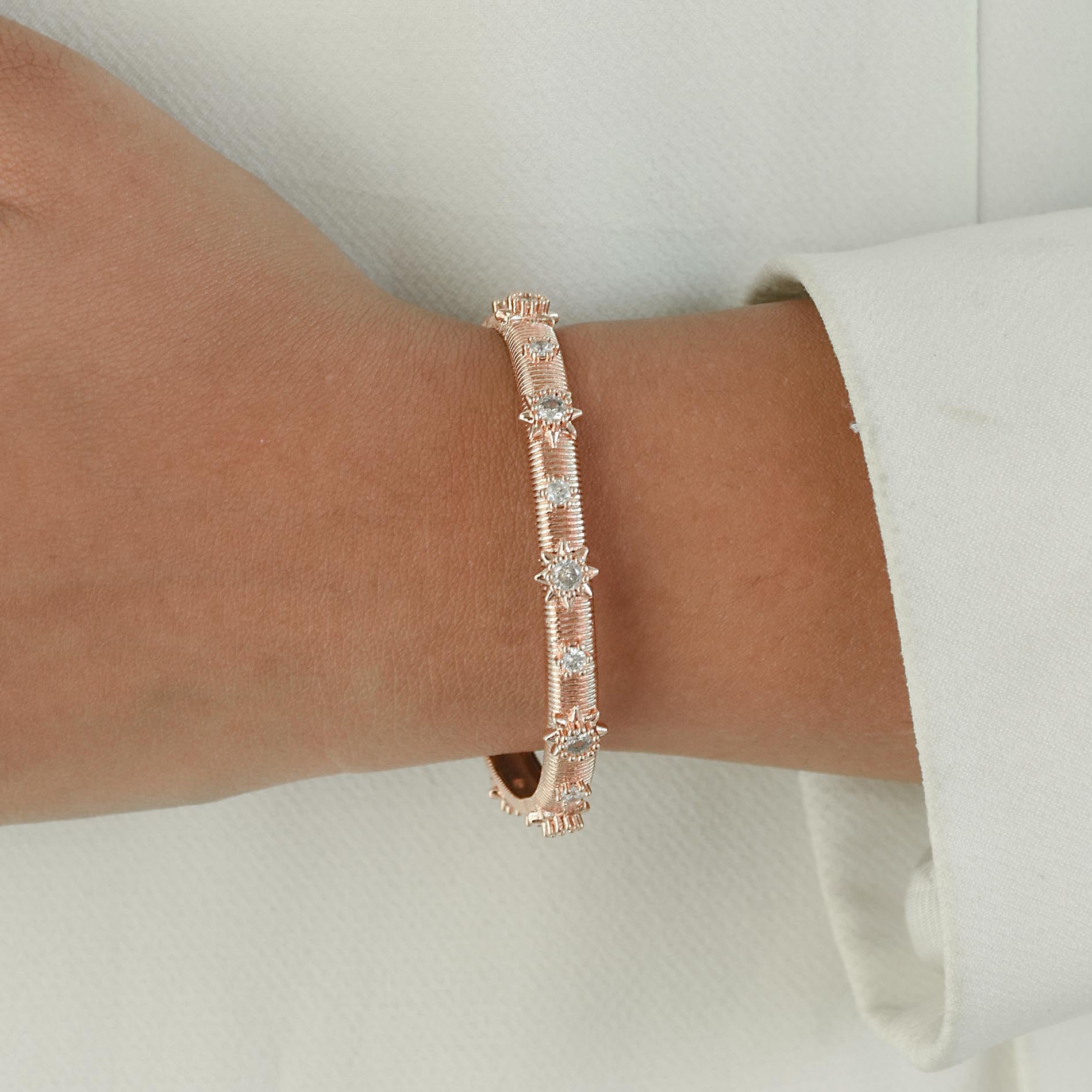 Crochet Studded Dainty Bangle