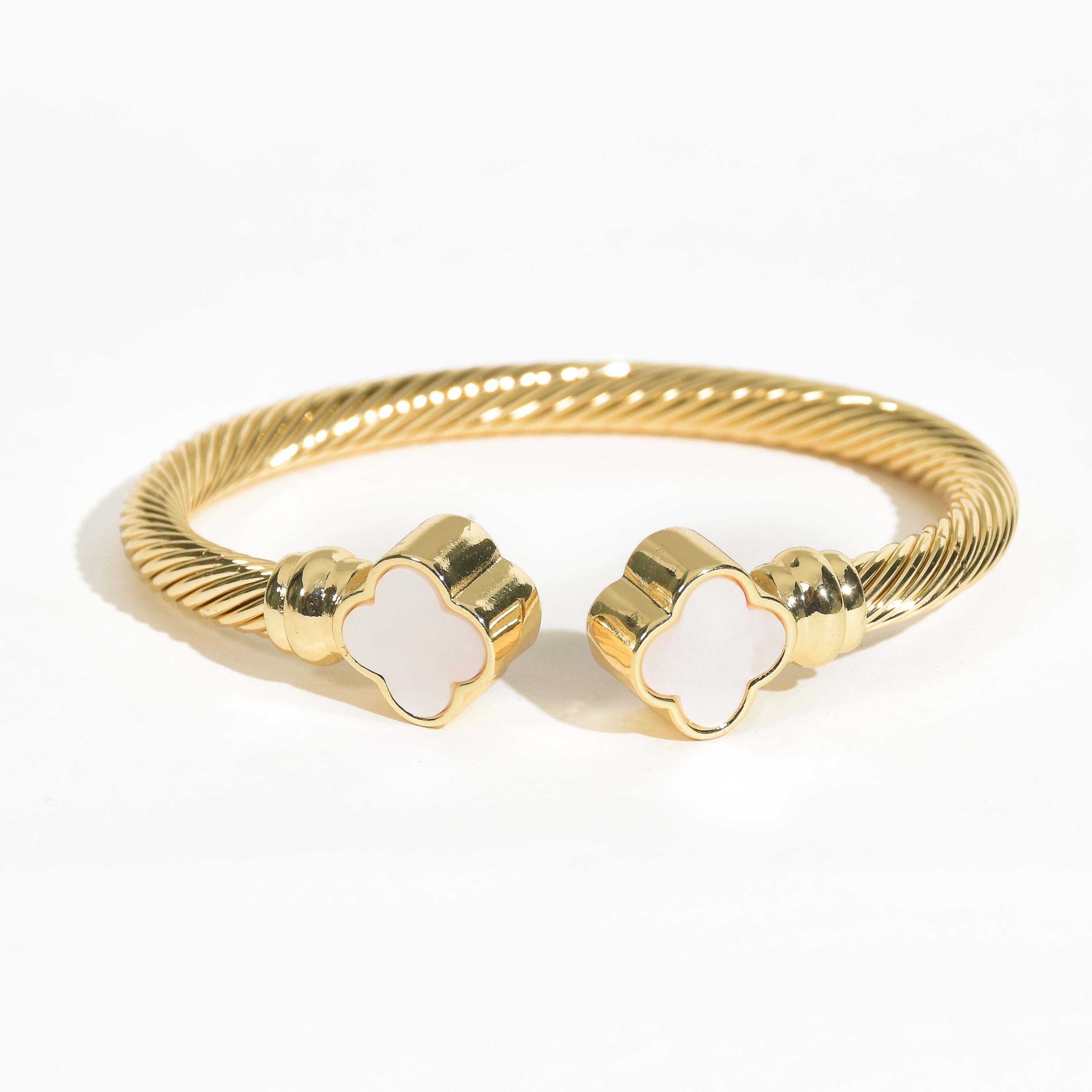 Elegant Clover Bangle