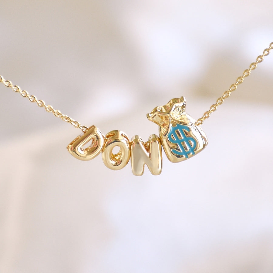 Cute Nameplate Charm Necklace | Custom Letter & Symbol Chain