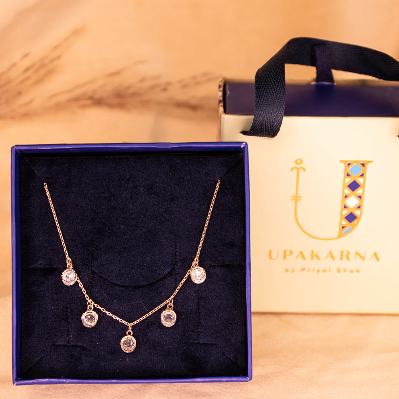 The Five Diamond Charm Necklace + Gift Box