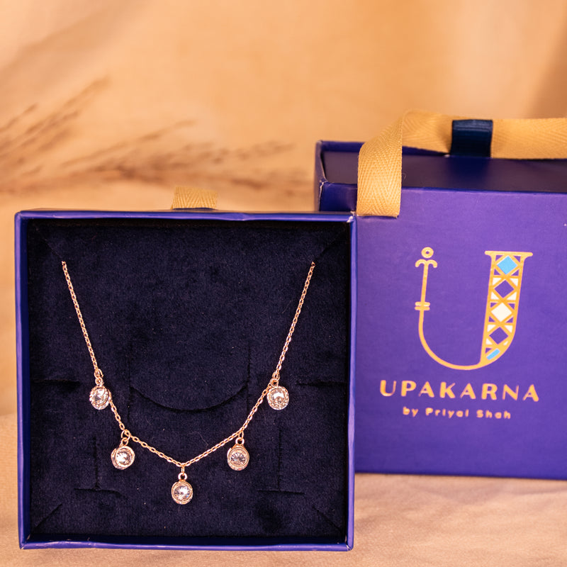 The Five Diamond Charm Necklace + Gift Box