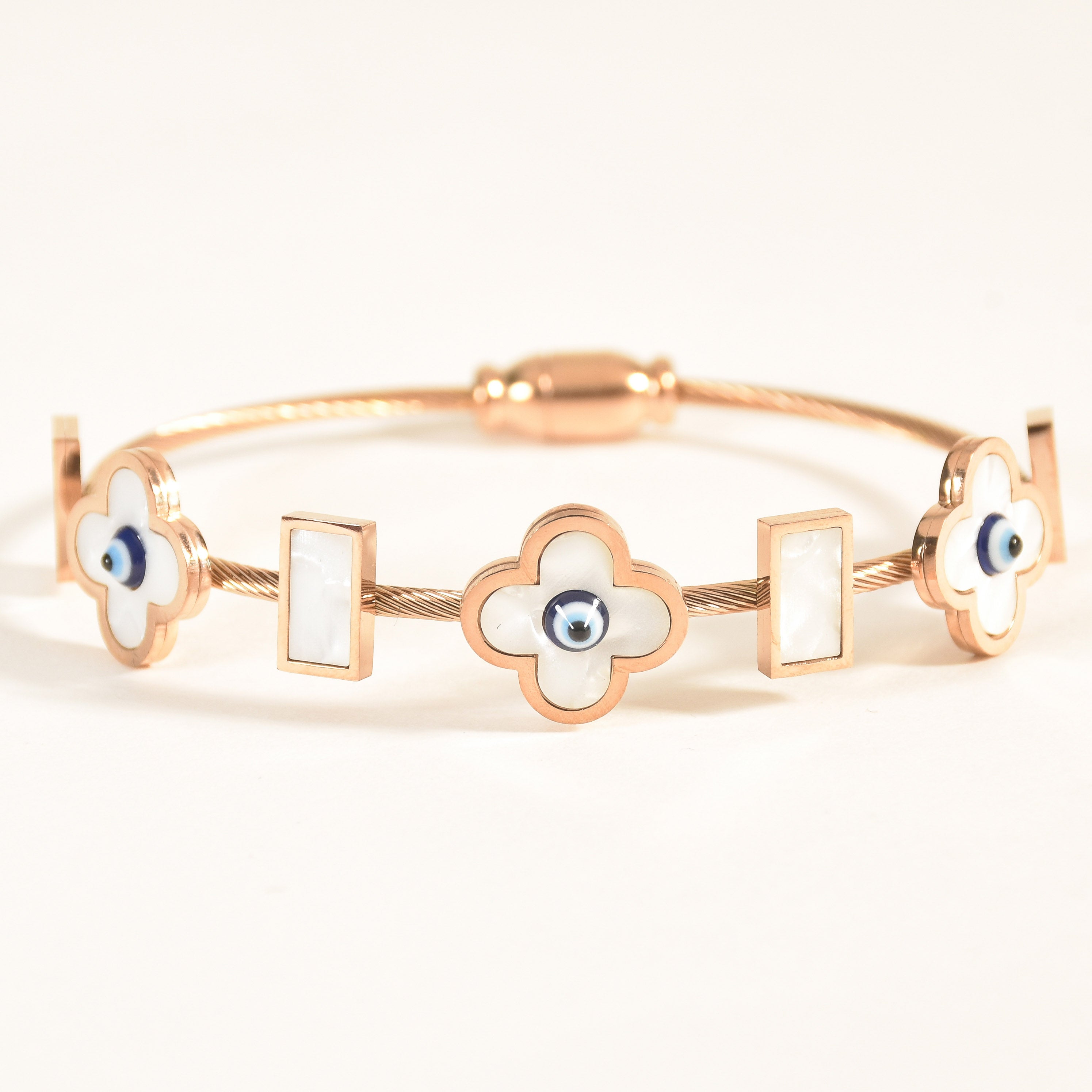 Mother Of Pearl Flower Bangle