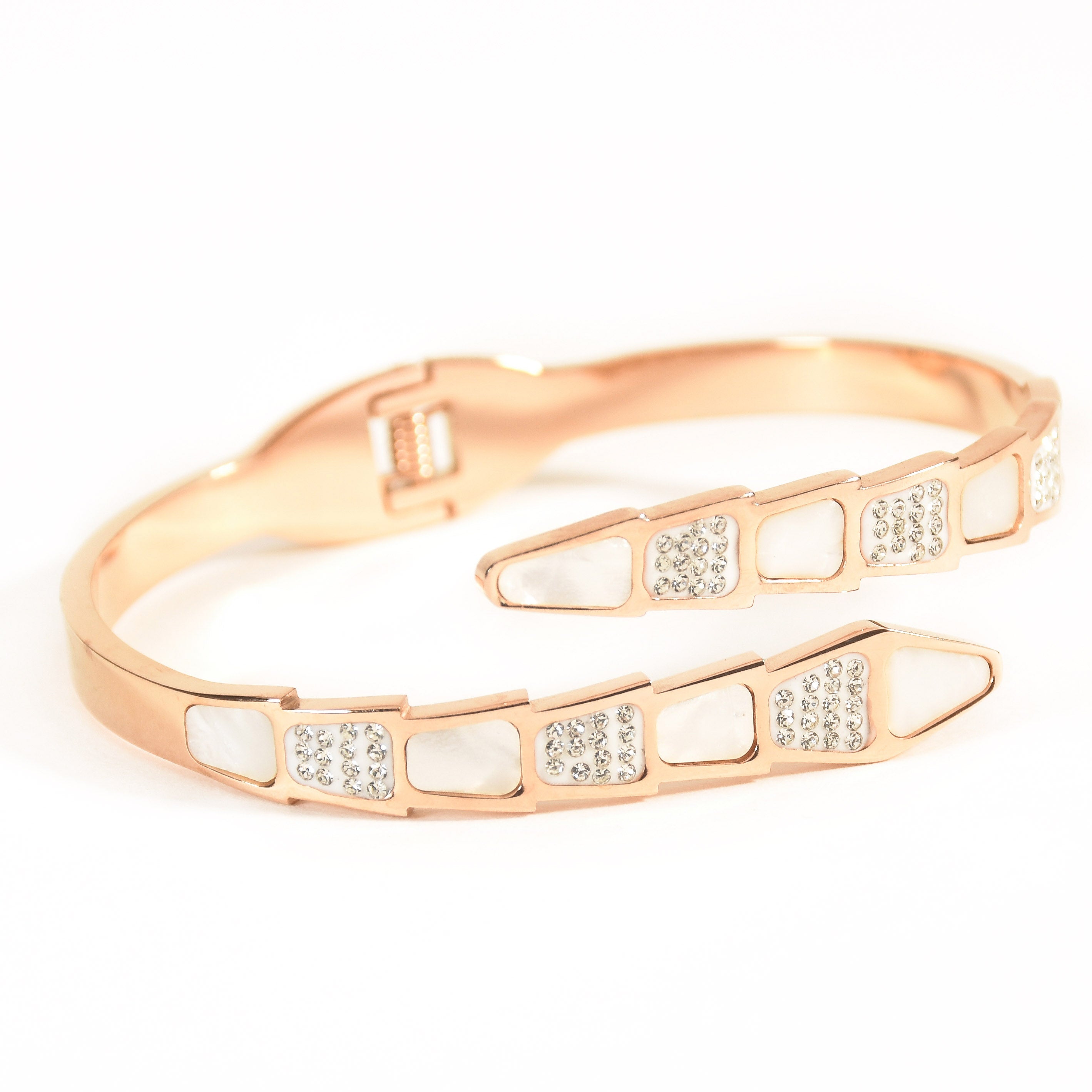 Mother of Pearl Snake Bangle