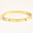 Studded Heart Bangle