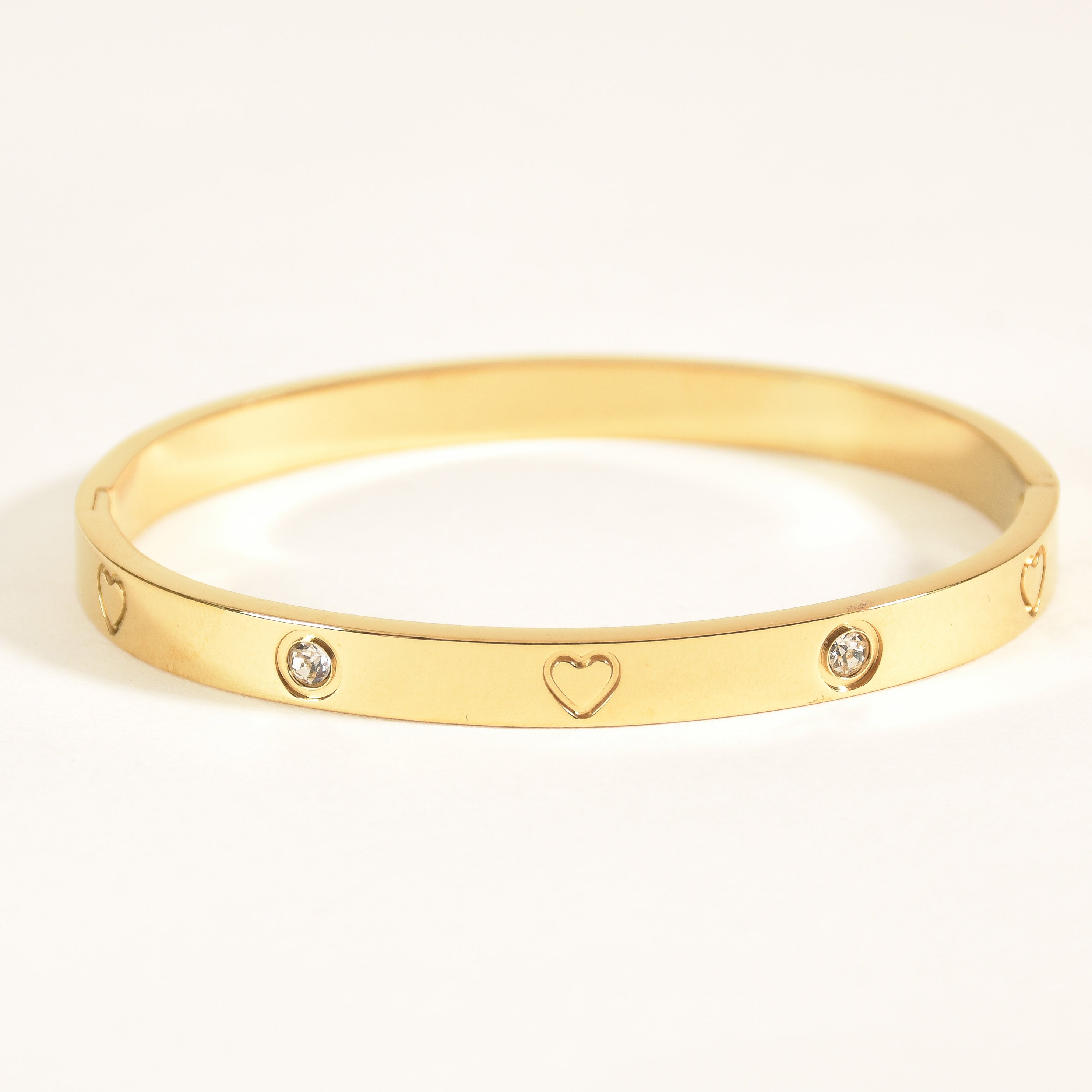 Studded Heart Bangle
