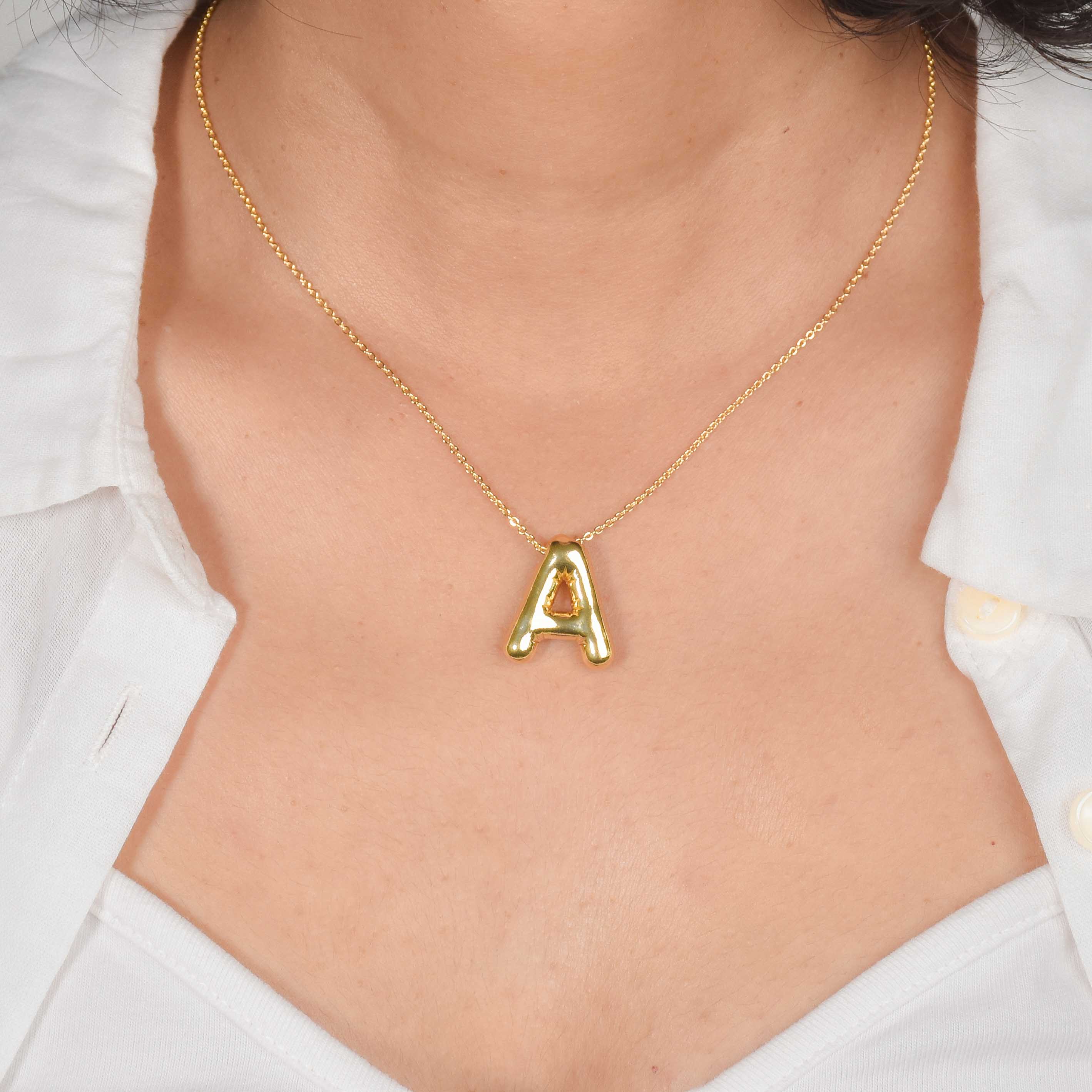 Balloon Initial Necklace