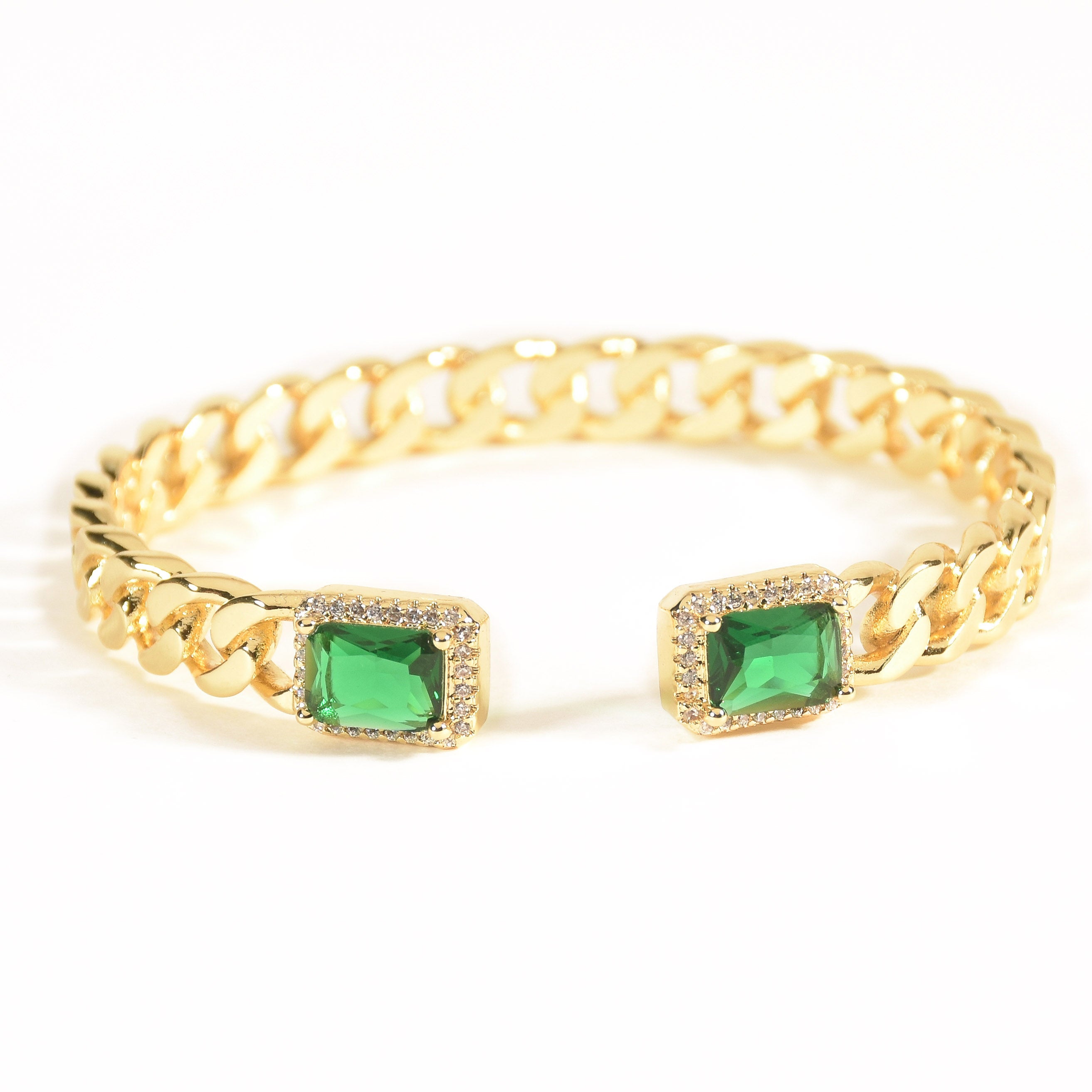 Emerald Loop Bangle