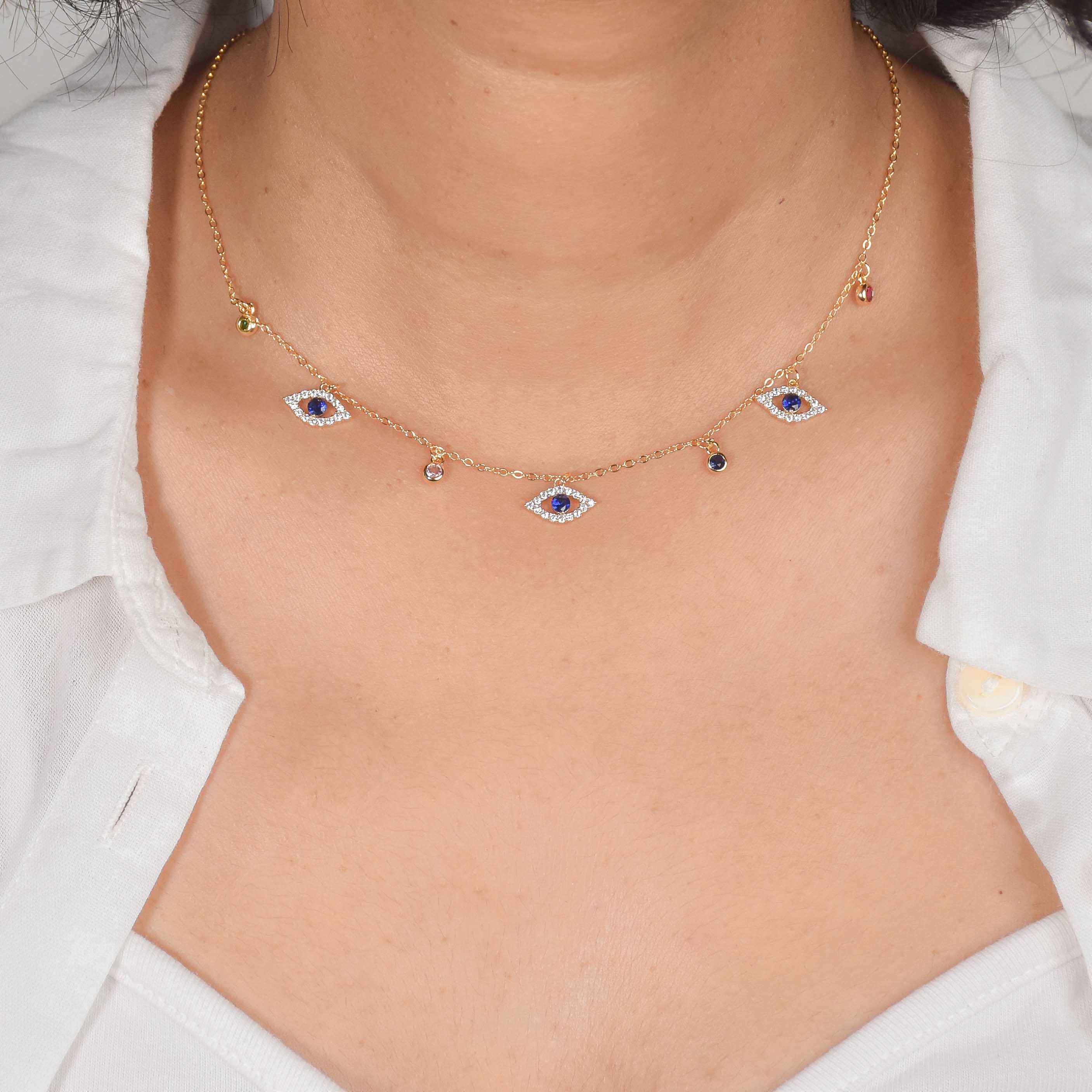 Mystic Eye shaped Evil Eye Choker