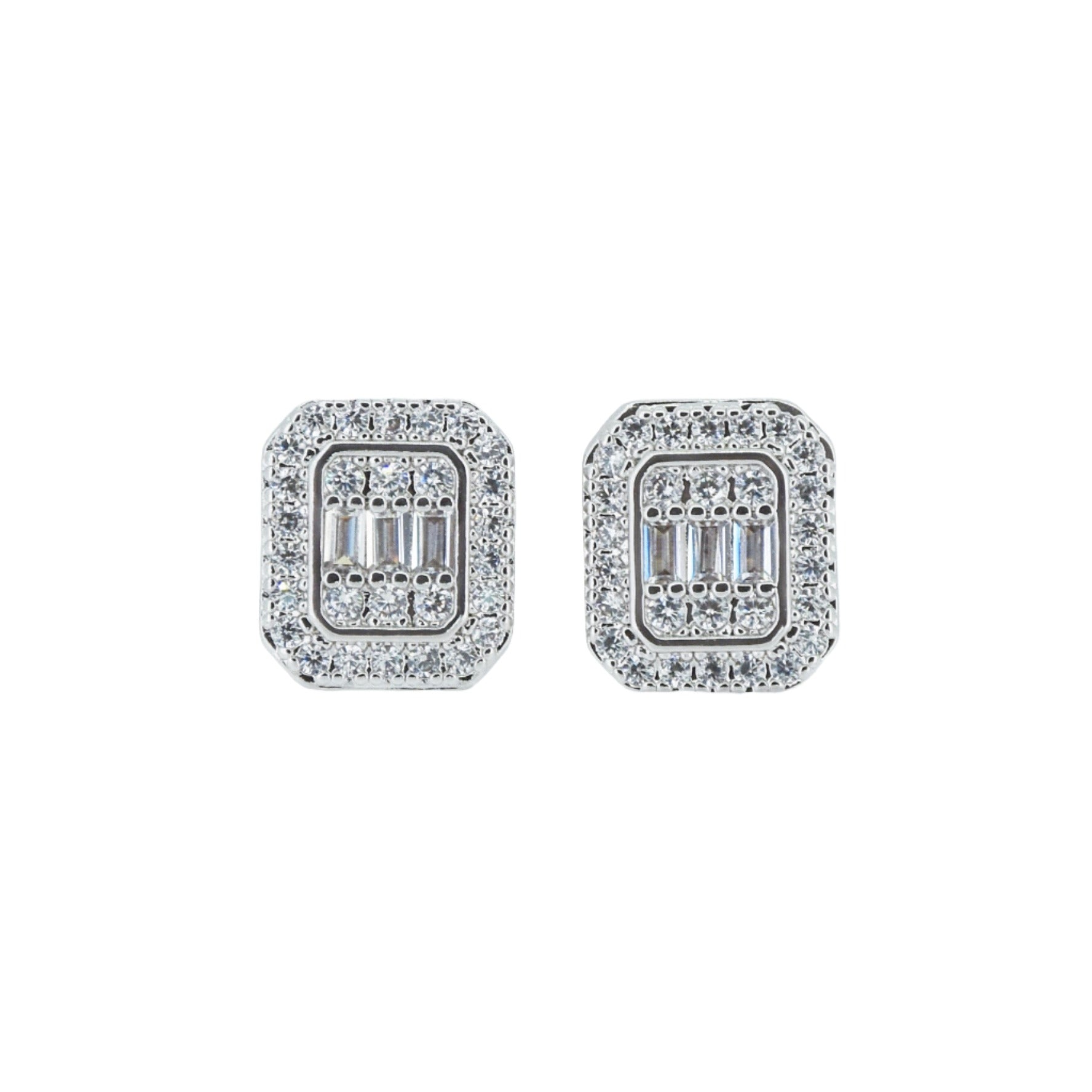 Rectangular Diamond Studs