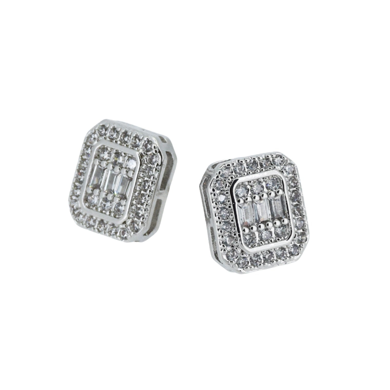 Rectangular Diamond Studs