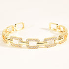 Studded Buckle Link Chain Bangle