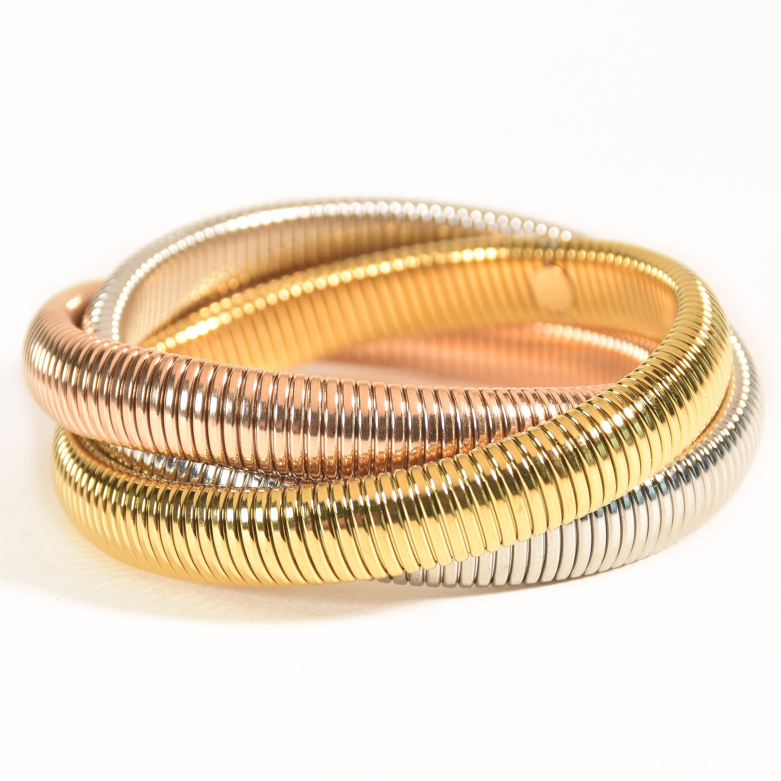 Triple Chunky Twisted Bangle
