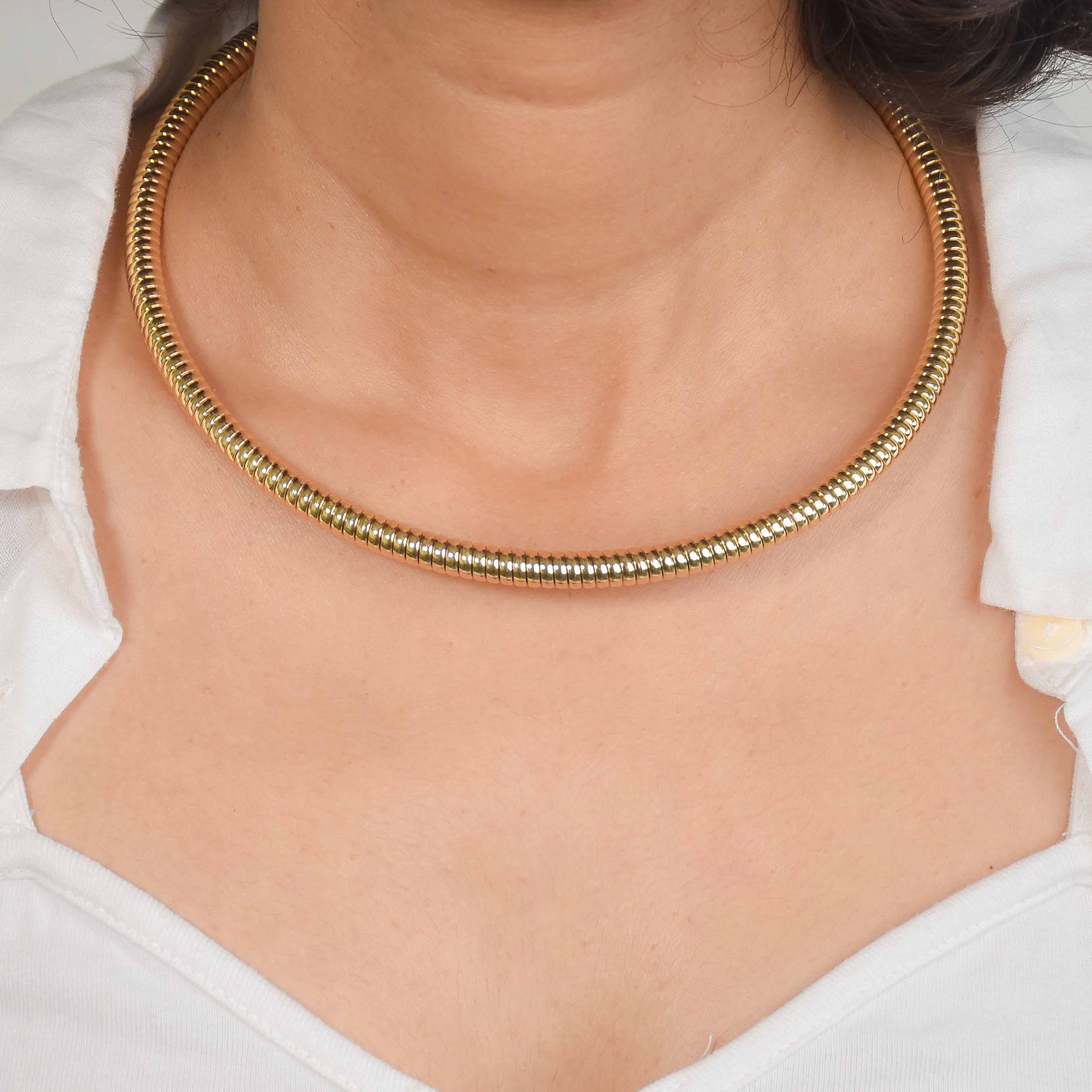 Modern Golden Choker Necklace