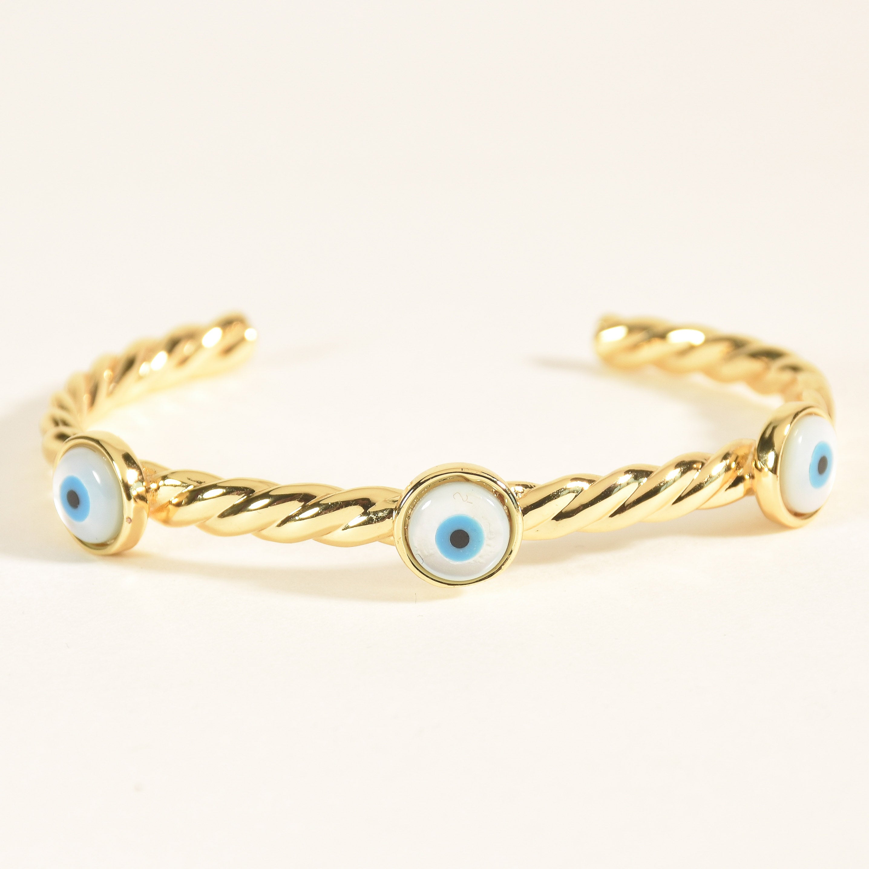 Evil Eye Rope Cuff Bangle
