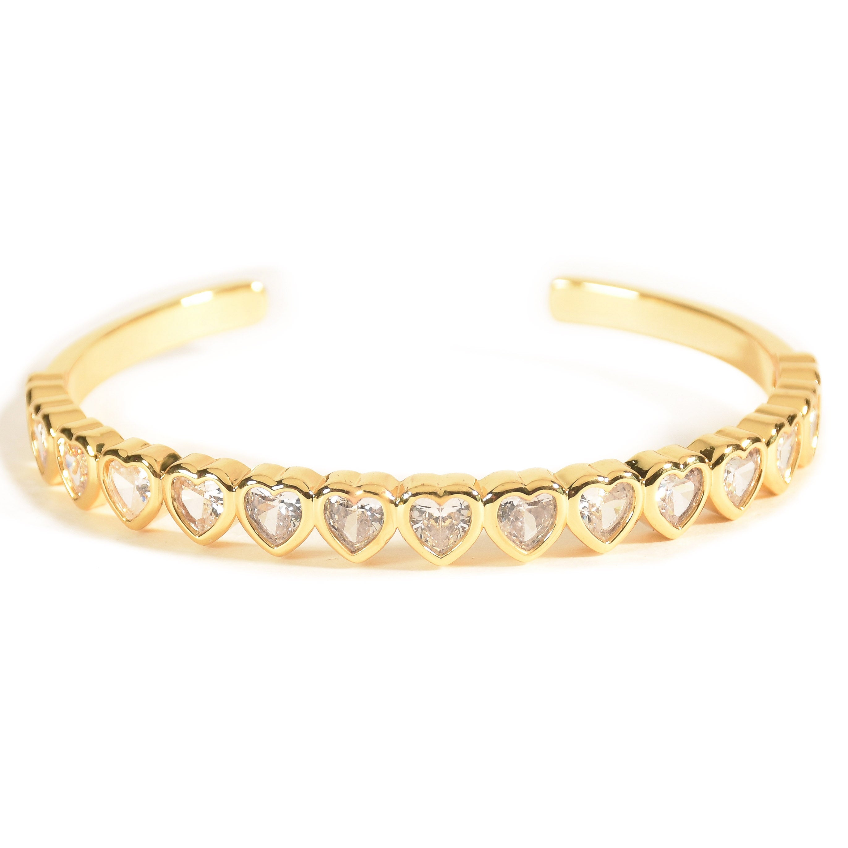 Multi Heart Studded Bangle