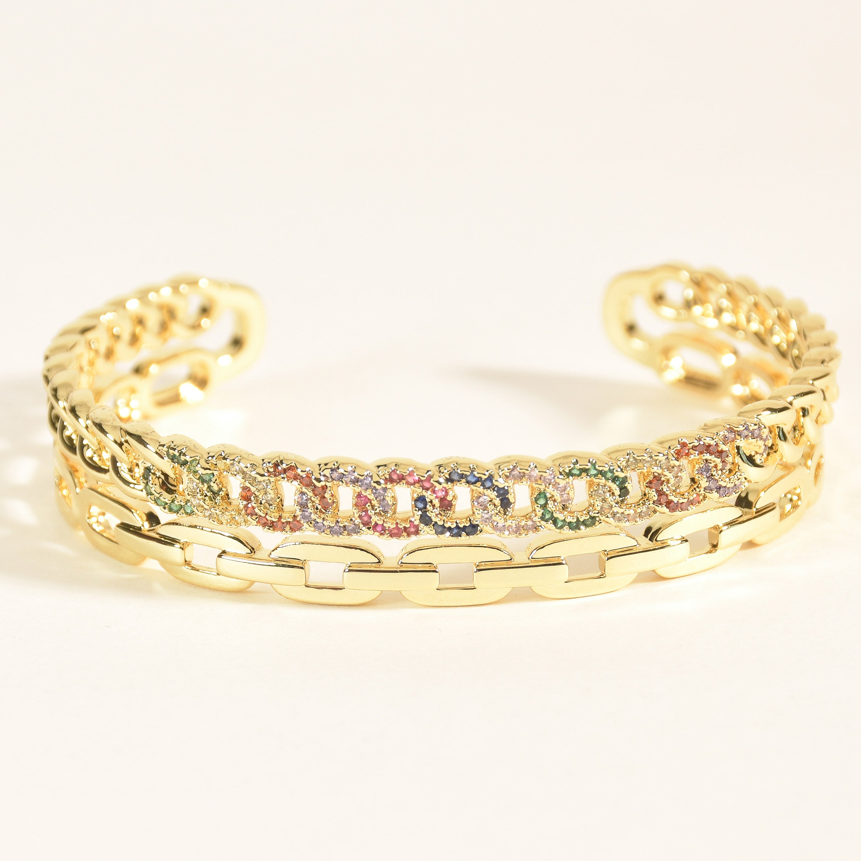 Twisted Tango Rainbow Cuff Bangle