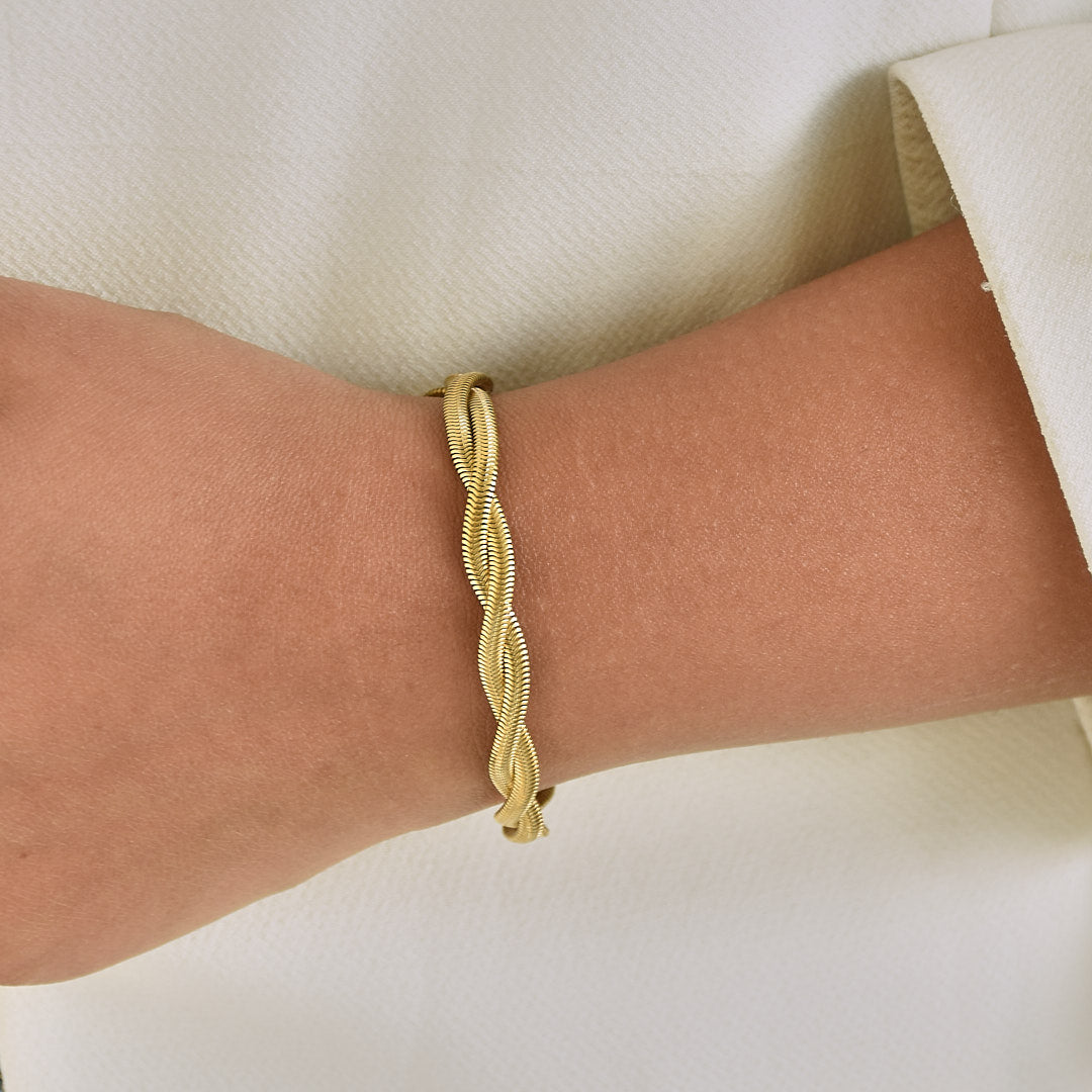 Sleek Twisted Snake Bracelet