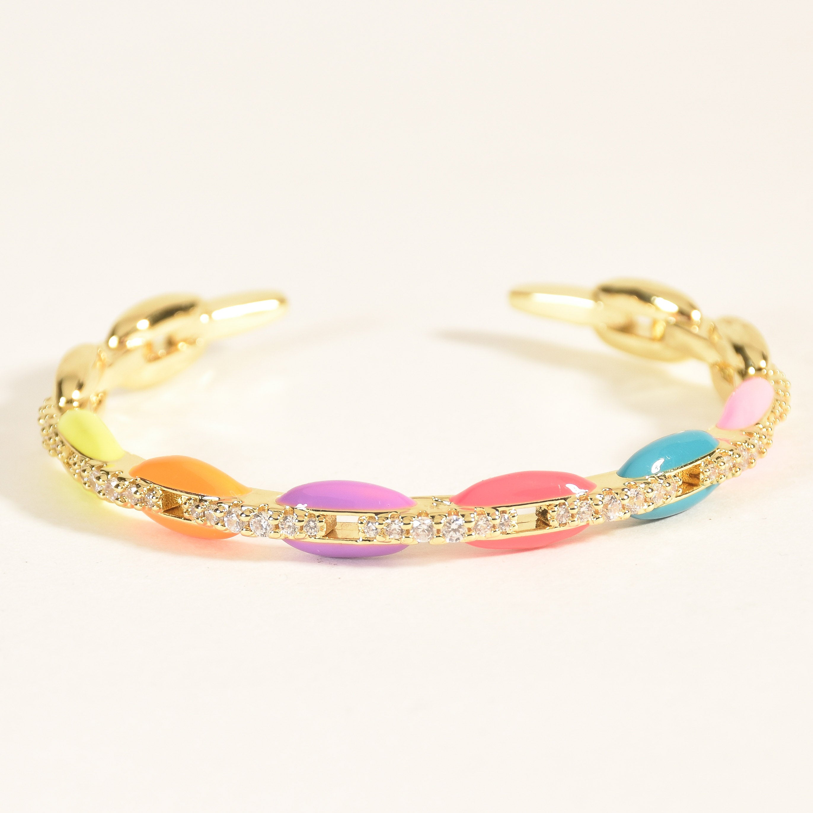 Interlinked Rhinestone Bangle