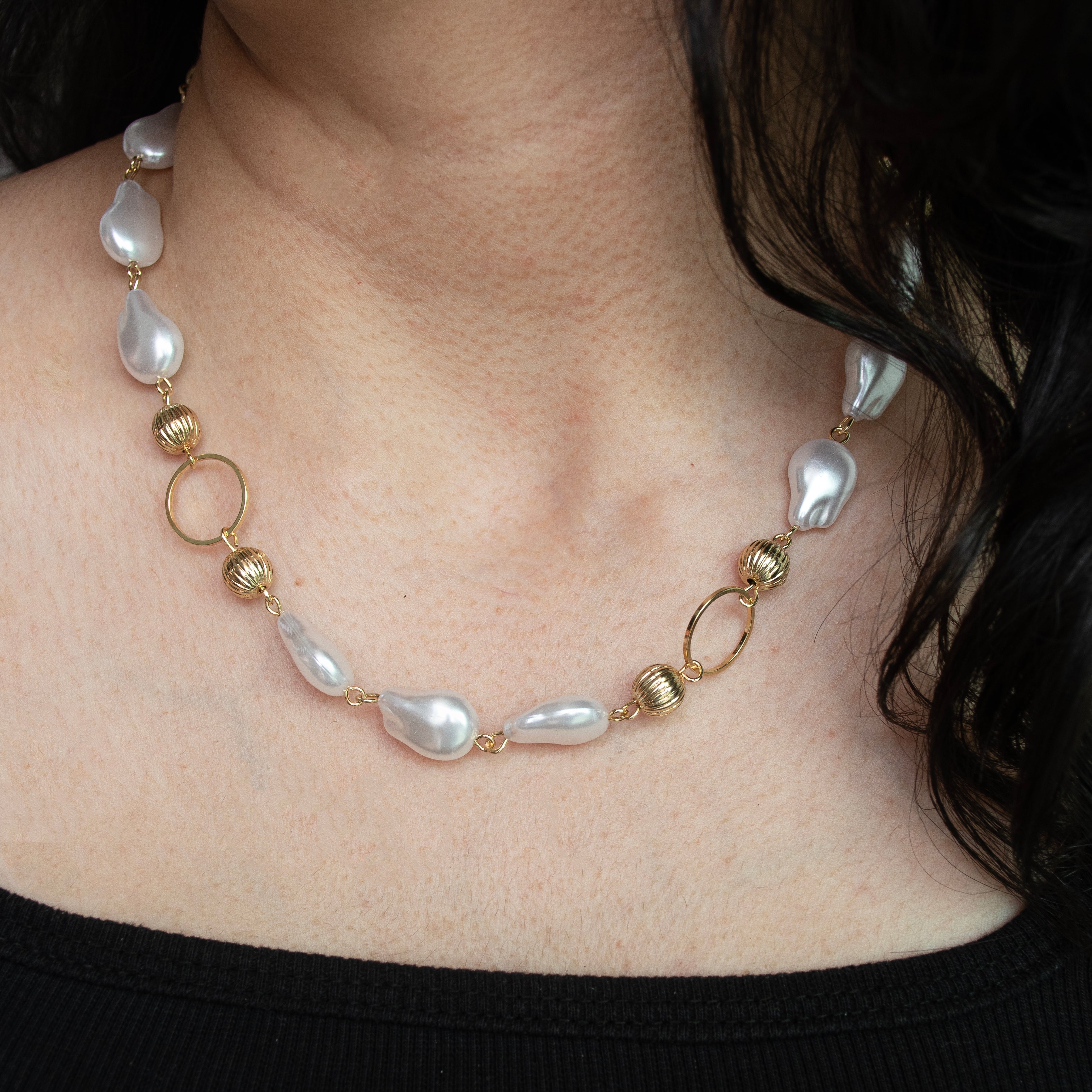 Baroque Bauble Pearl Necklace