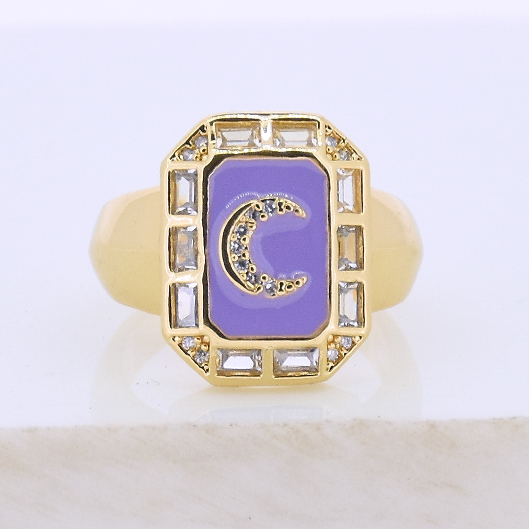 Twilight Moonbeam Blue Ring