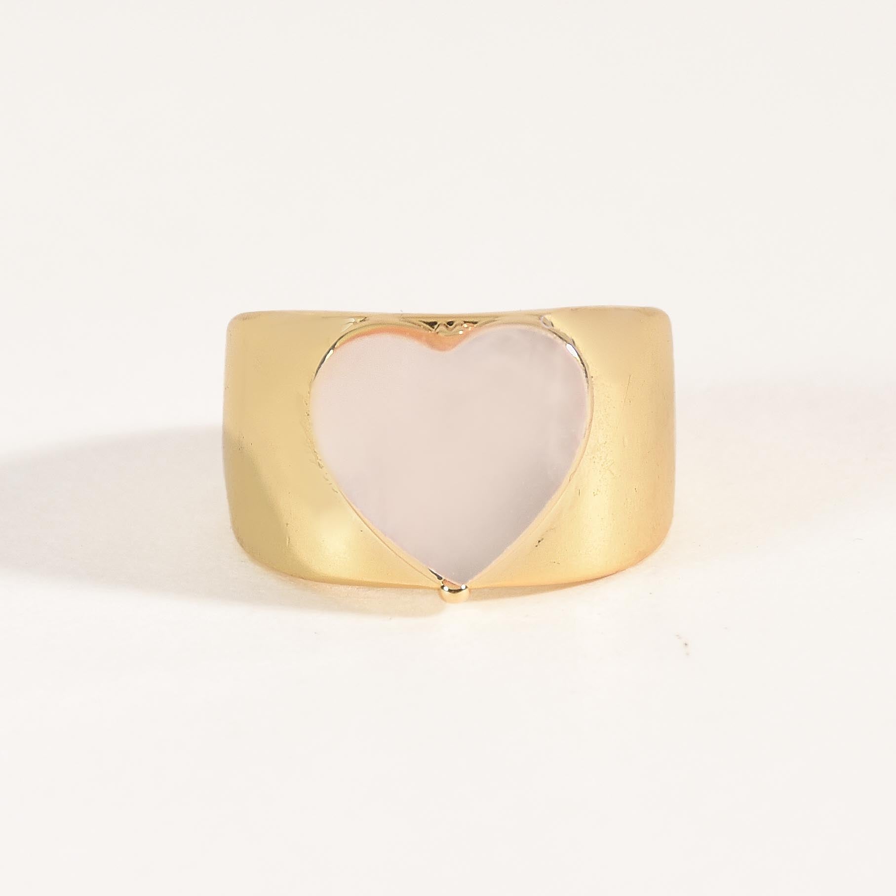 Mother Of Pearl Heart Ring