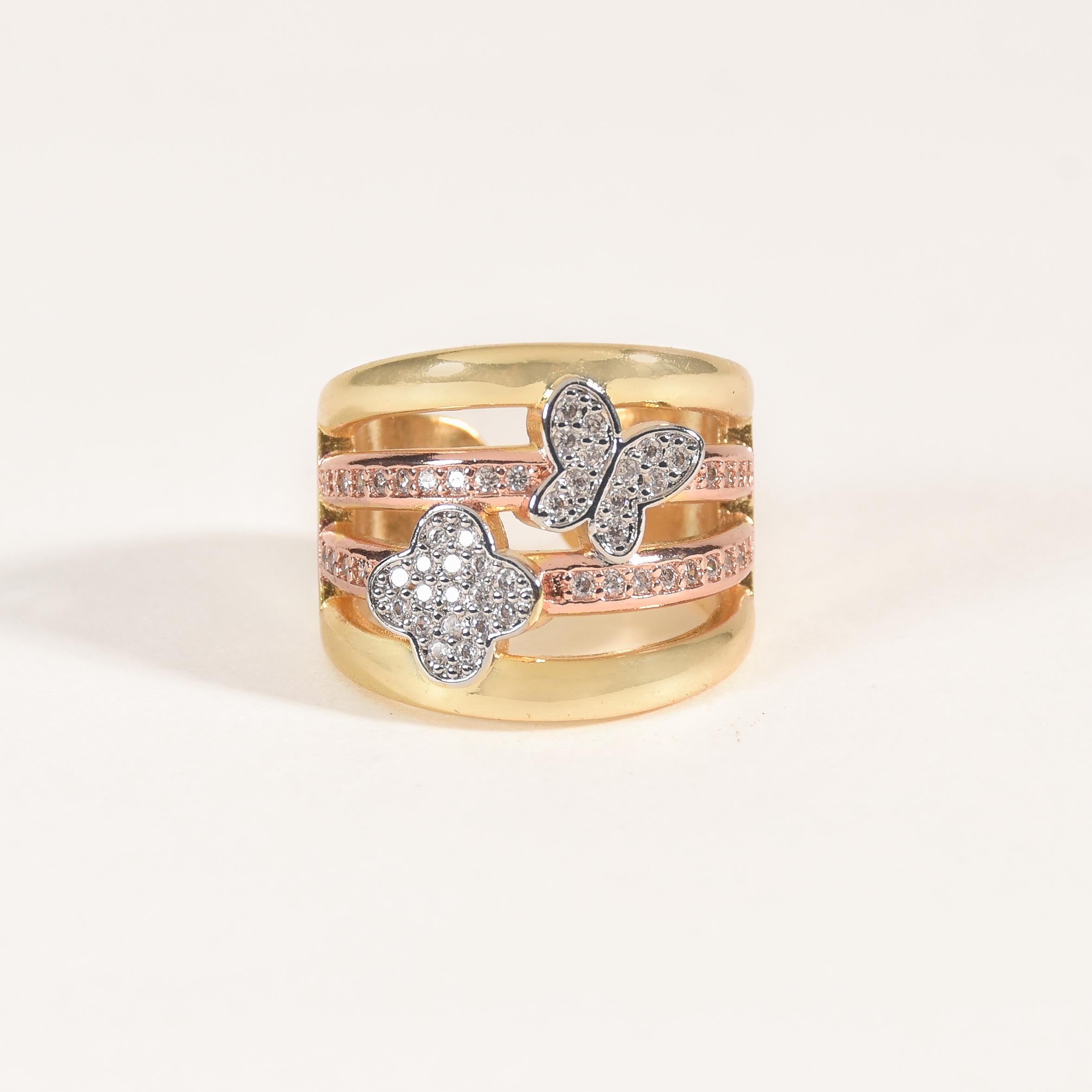 Clover & Butterfly Ring