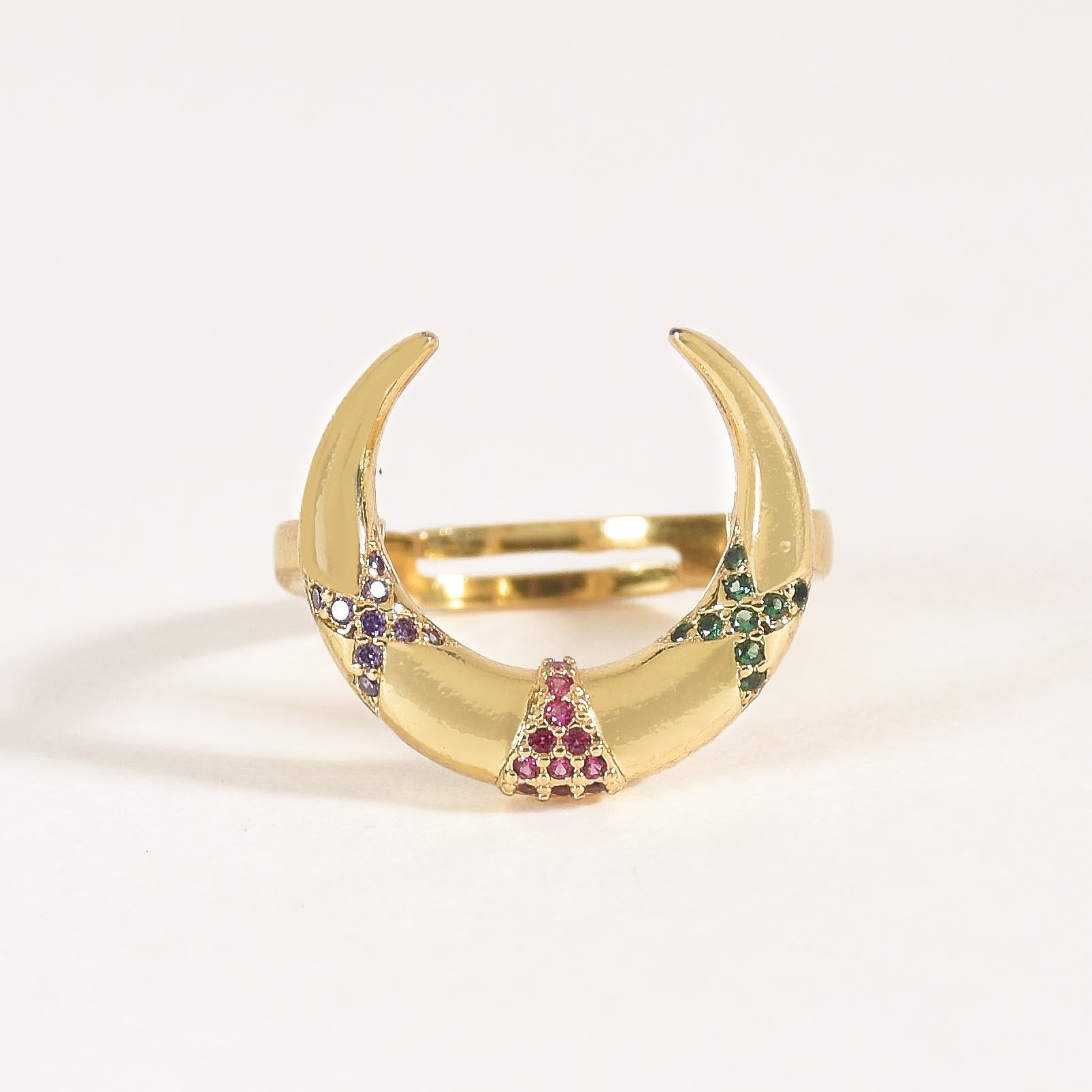 Gleaming Horseshoe Ring