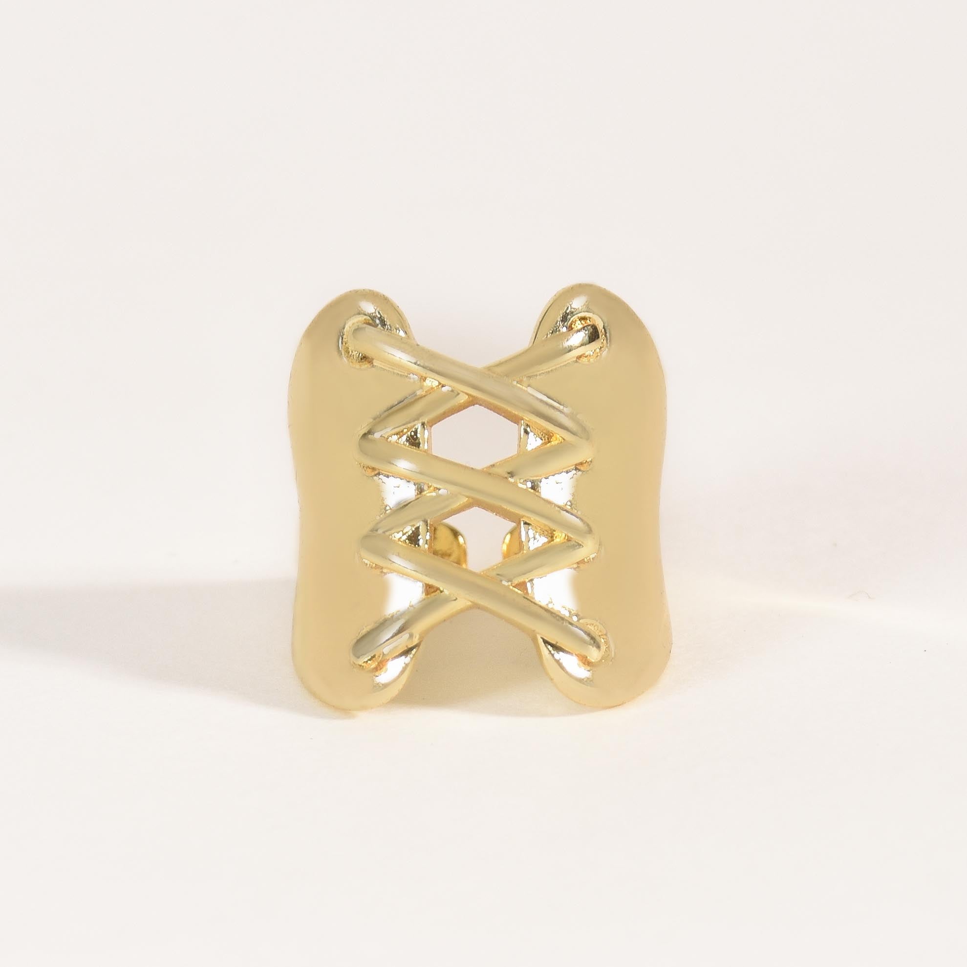 Criss Cross Thick Ring