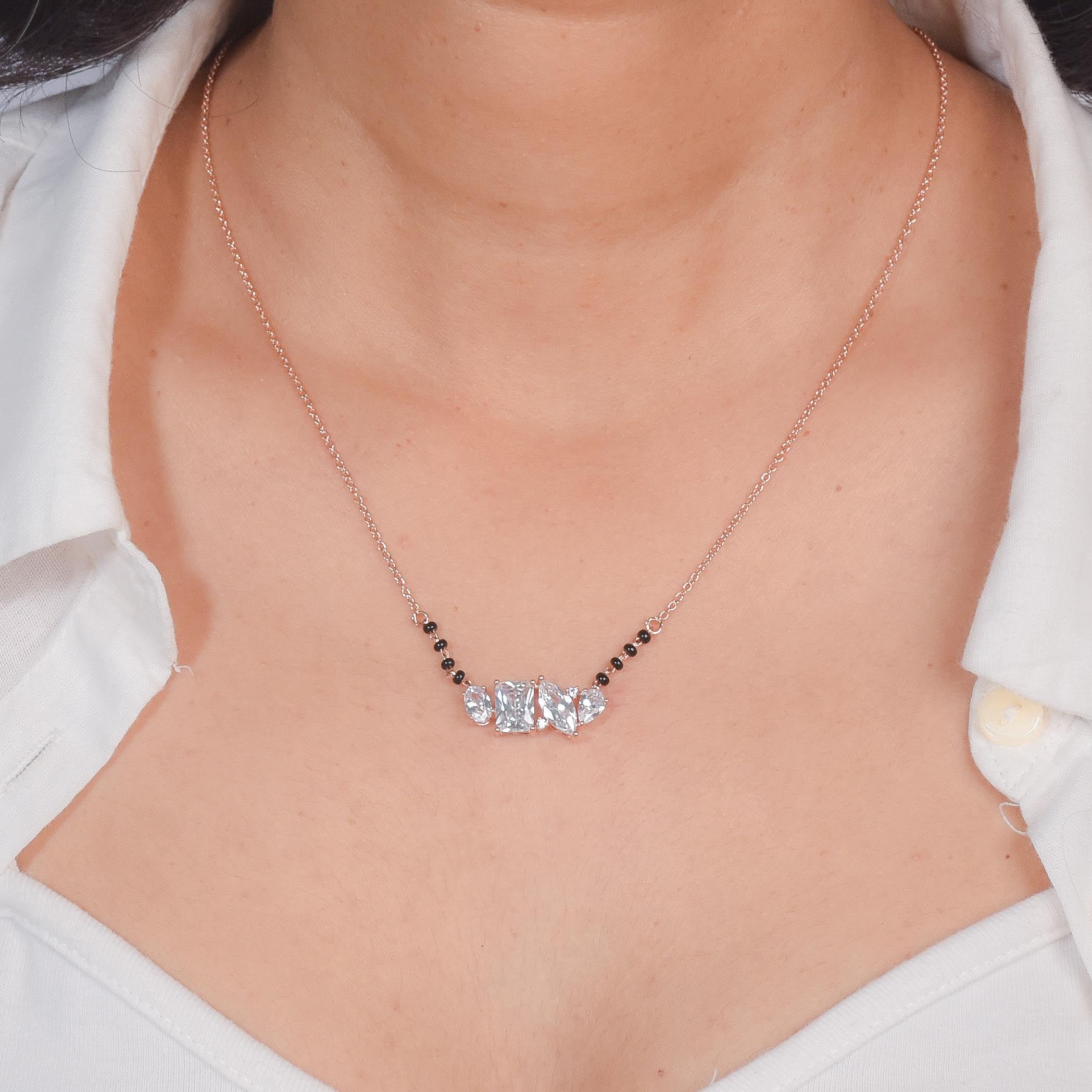 Diamond Path Mangalsutra Necklace