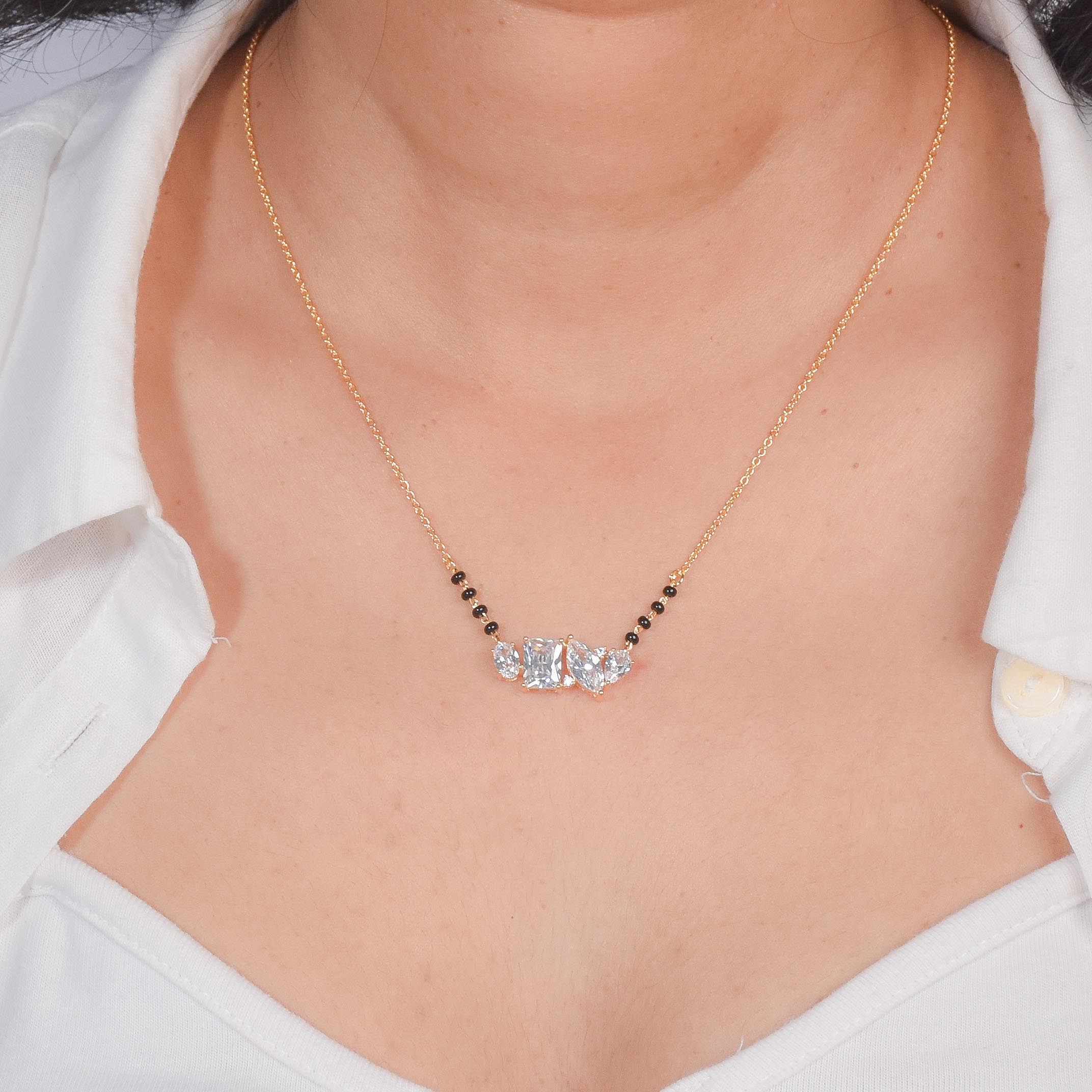 Diamond Path Mangalsutra Necklace