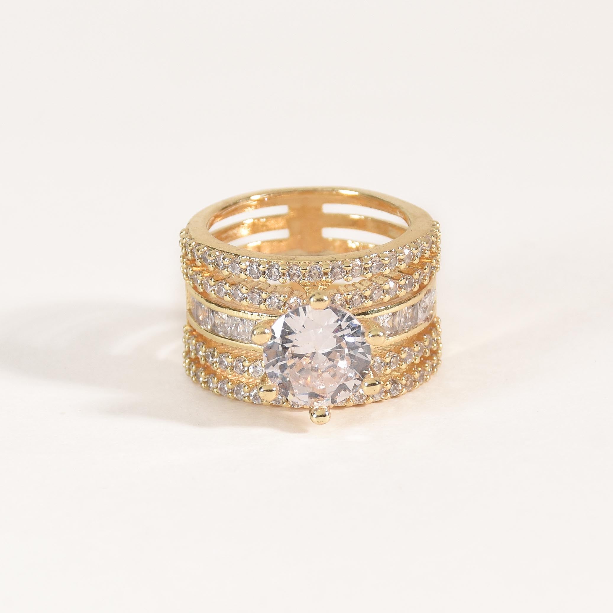 Broad Diamond Ring