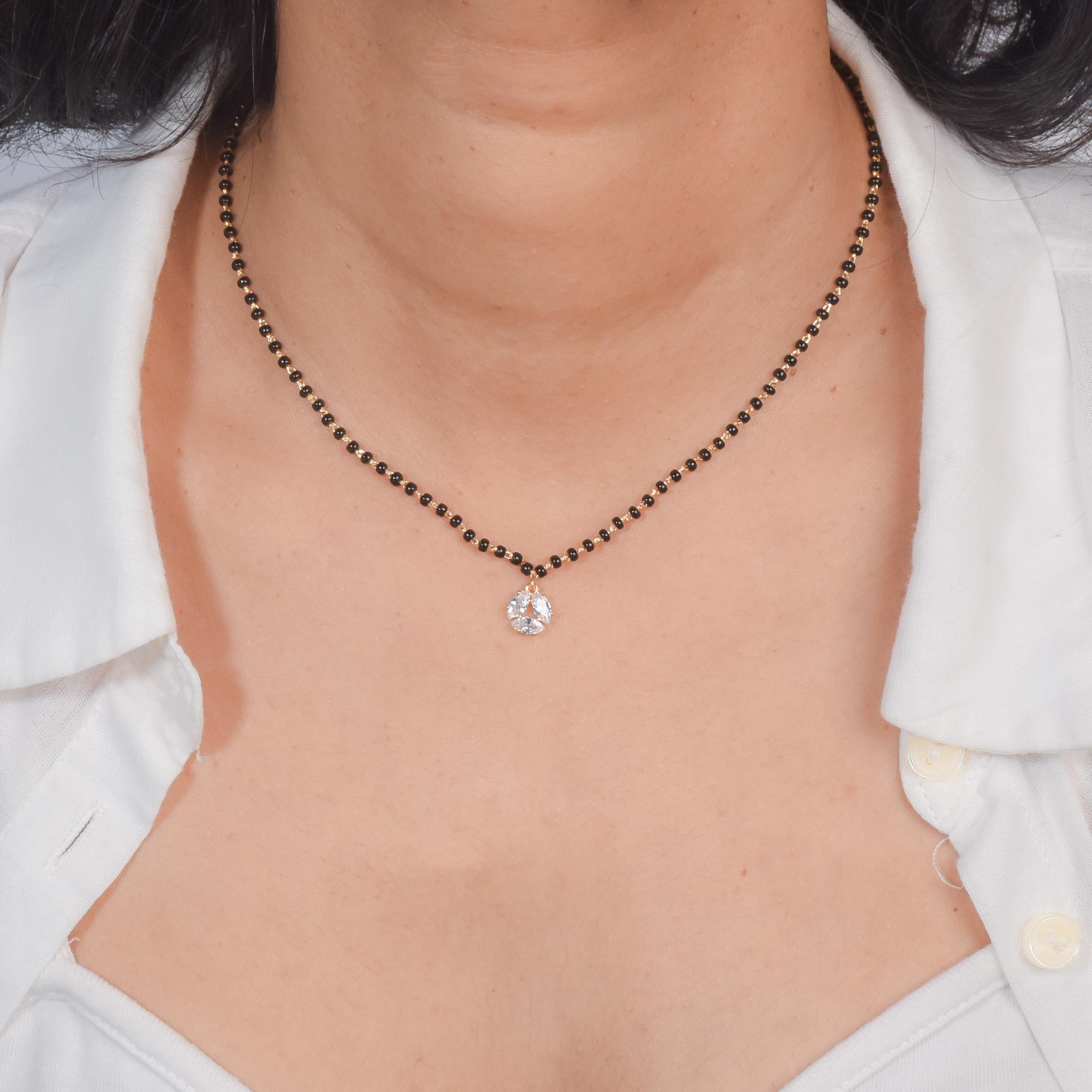 Trinity Diamond Mangalsutra Necklace