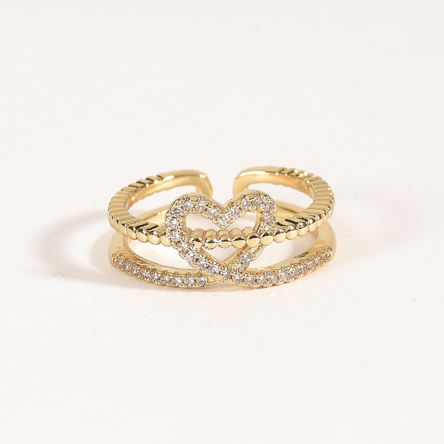 Dainty Heartline Ring
