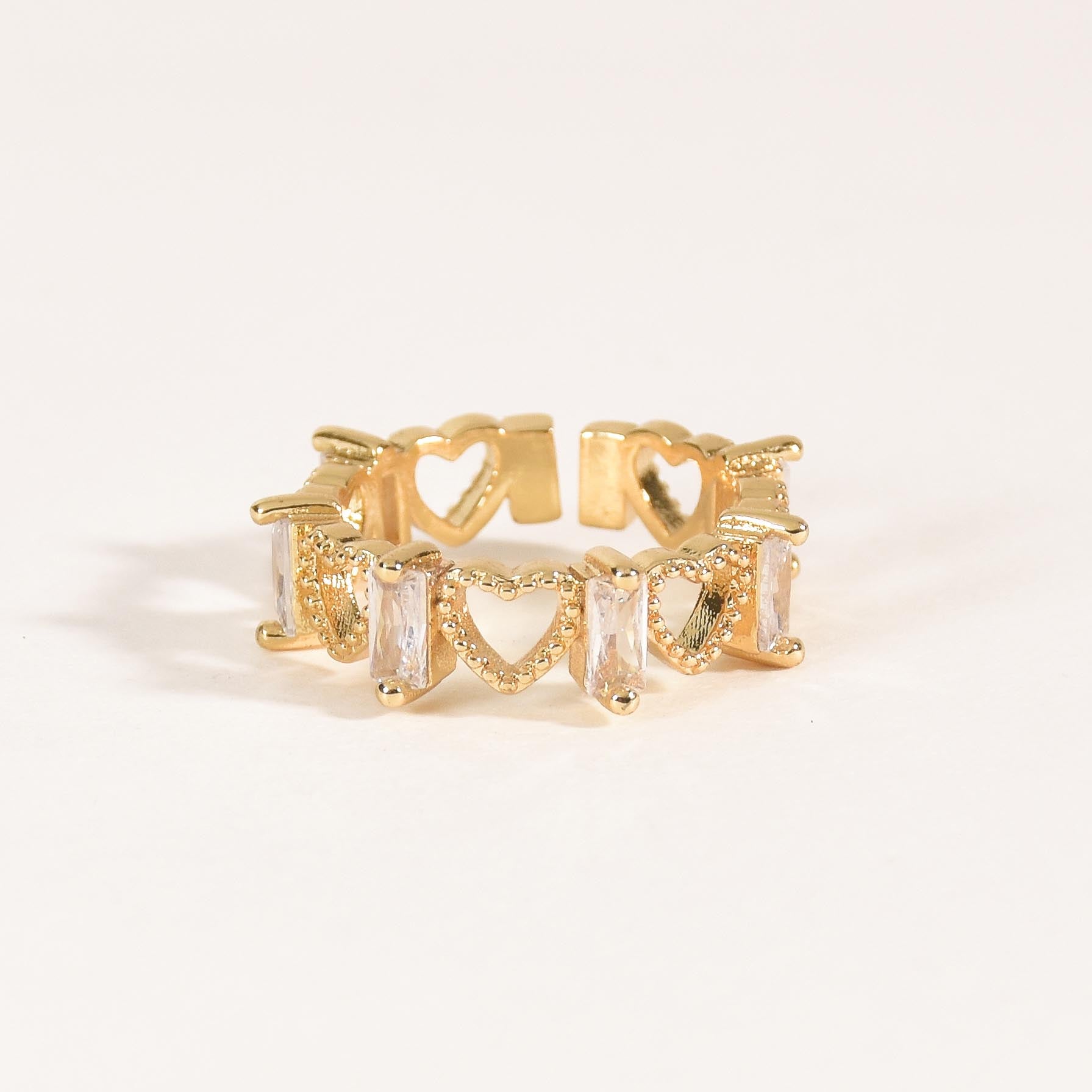 Baguette Heart Ring