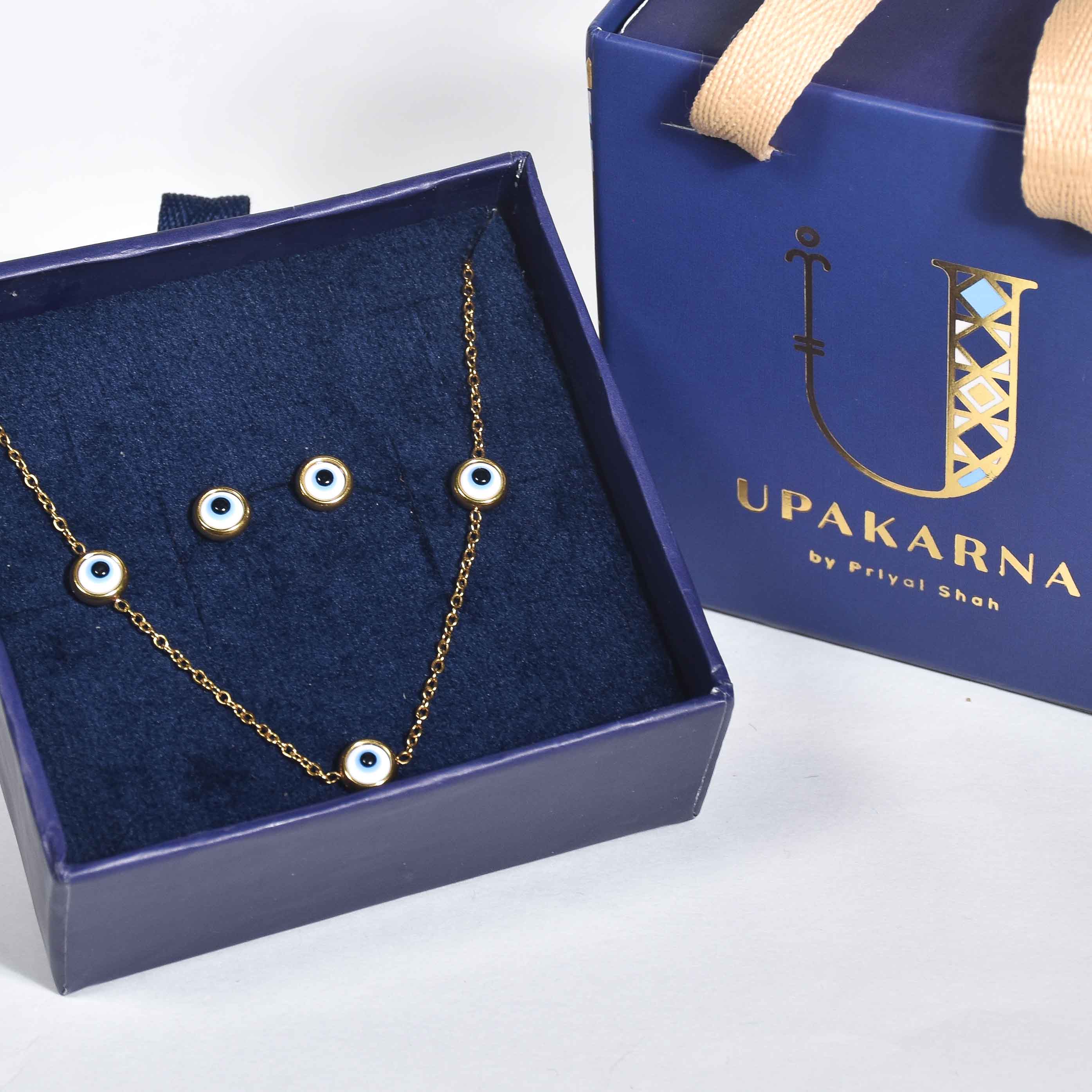 Multi Evil Eyes Necklace Gift Set