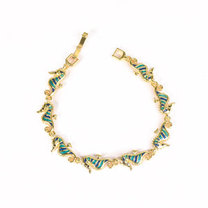Seahorse Enamel Tennis Bracelet