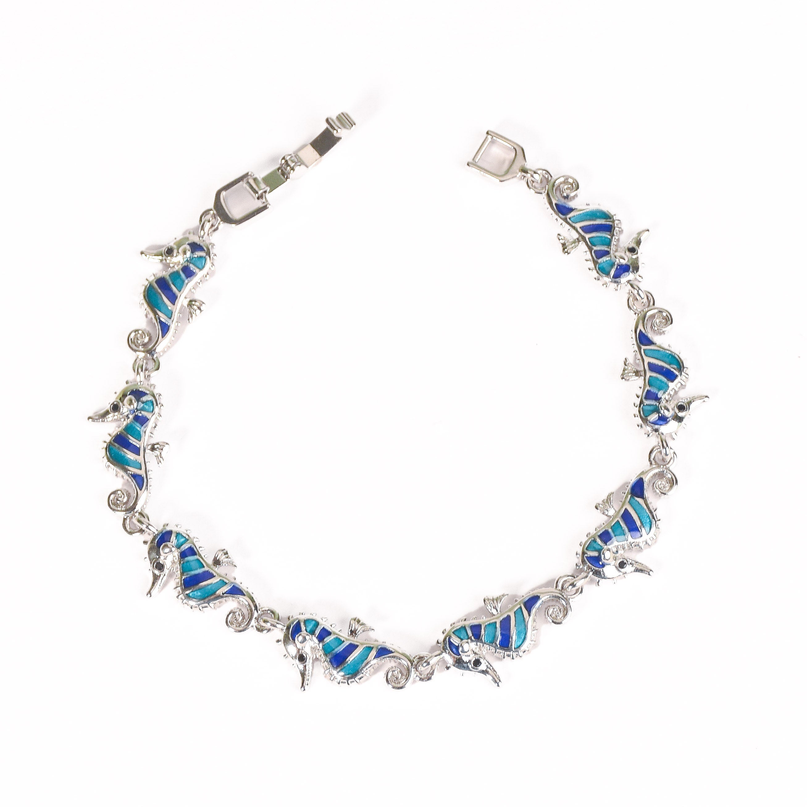 Seahorse Enamel Tennis Bracelet