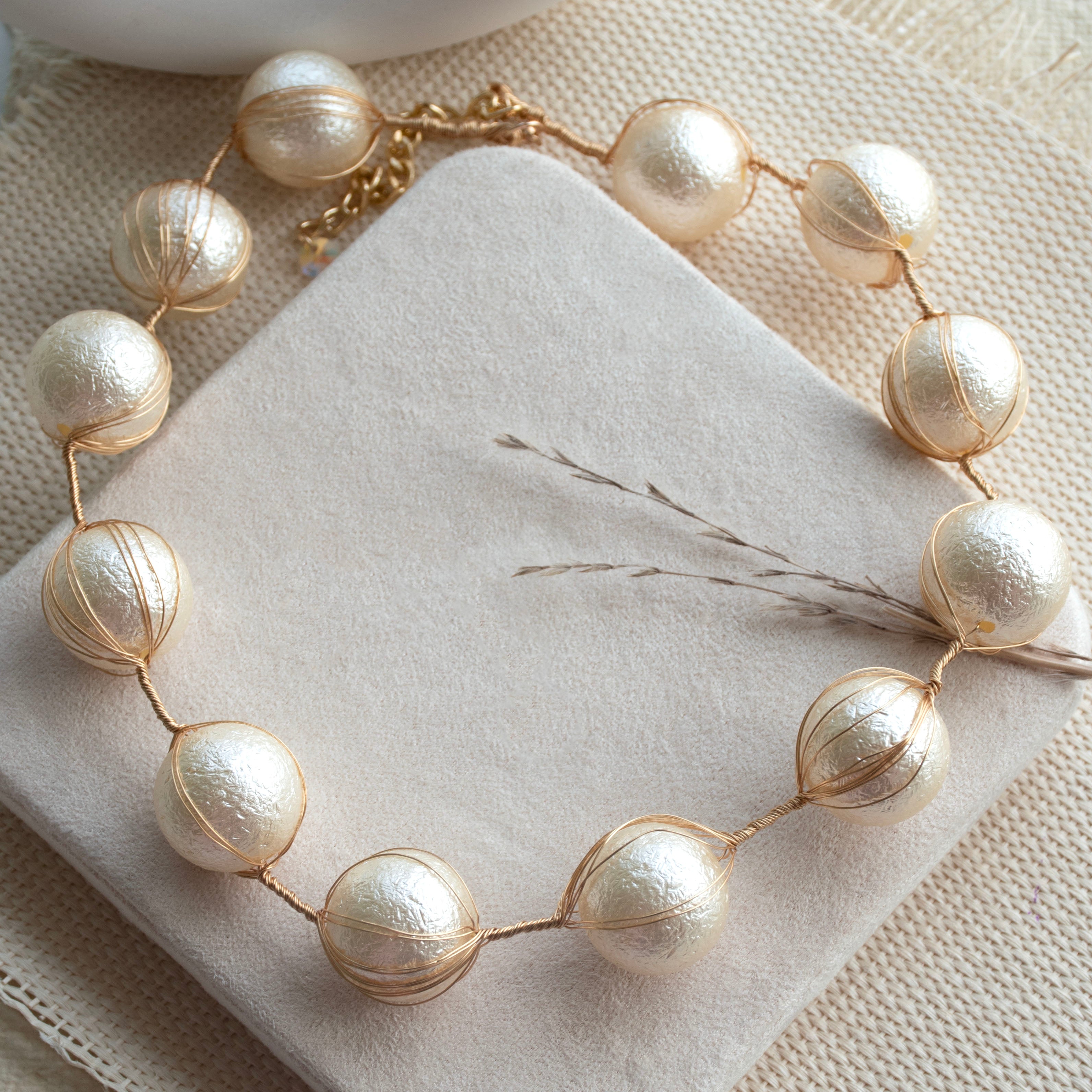 Pearl Ball Round Necklace