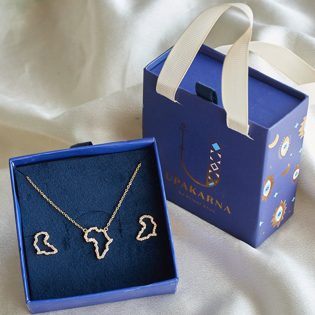 Map Necklace  Gift Set