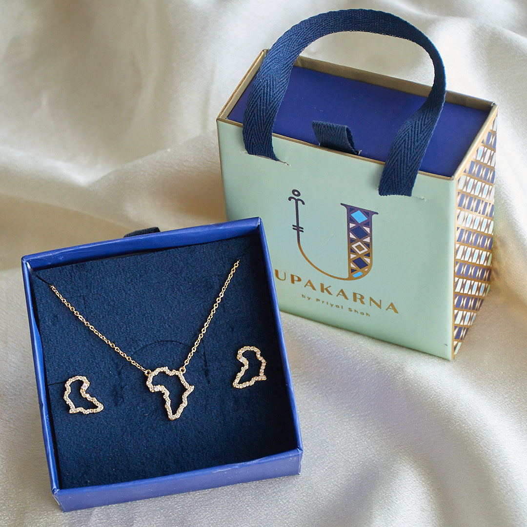 Map Necklace  Gift Set