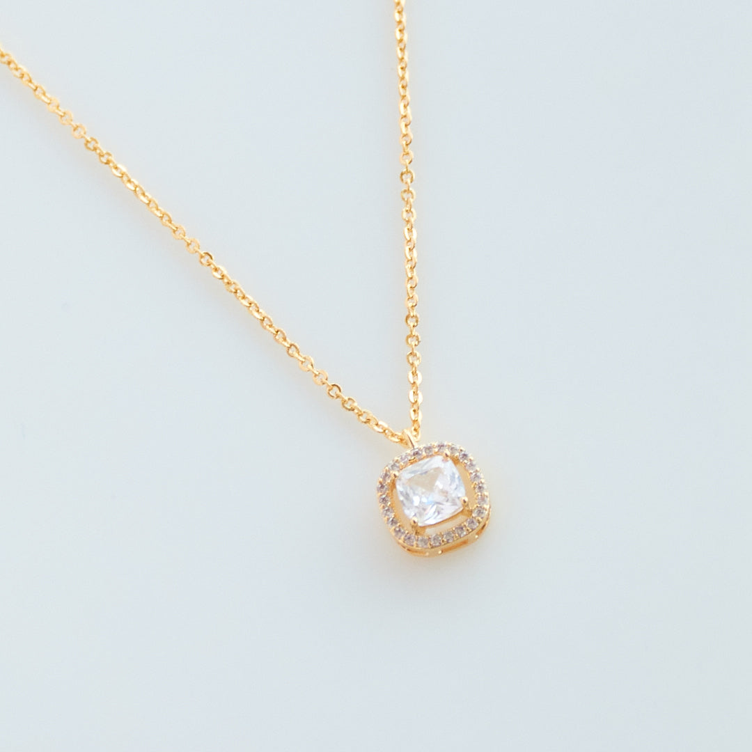 Square Diamond Necklace Gift Set