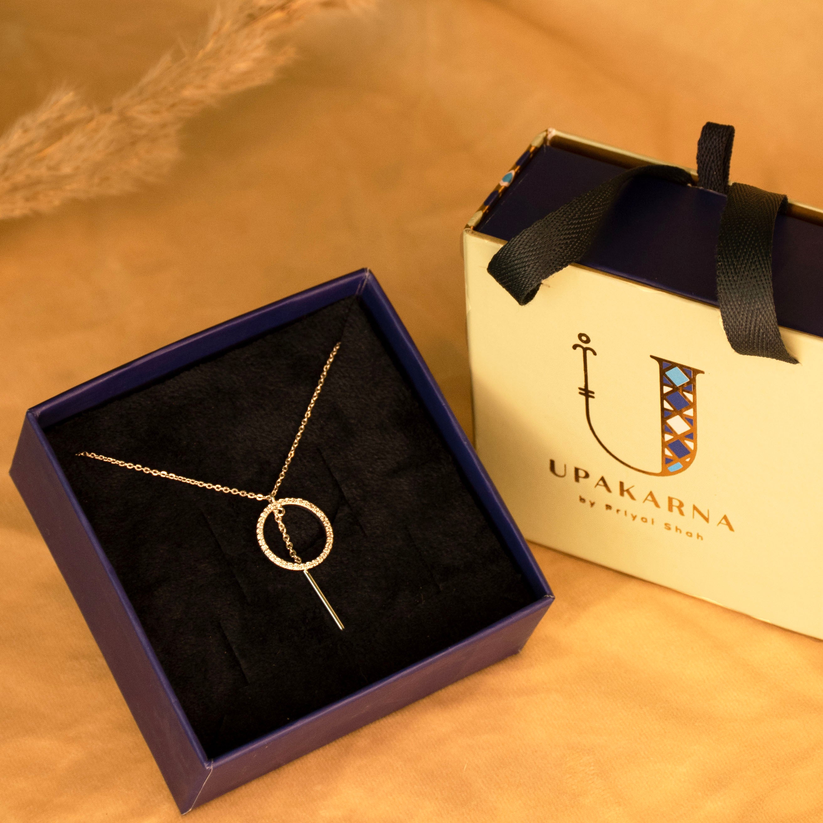 Delicate Ring Drop Necklace + Gift Box