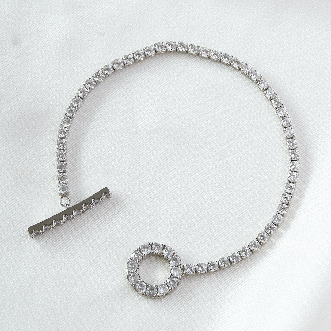 Doggle Clasp Diamond Tennis Bracelet