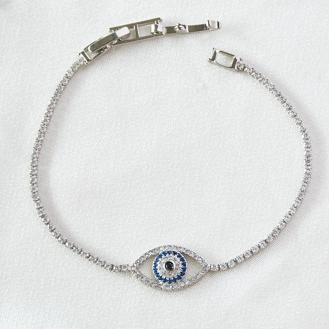 Evil Eye Diamond Tennis Bracelet