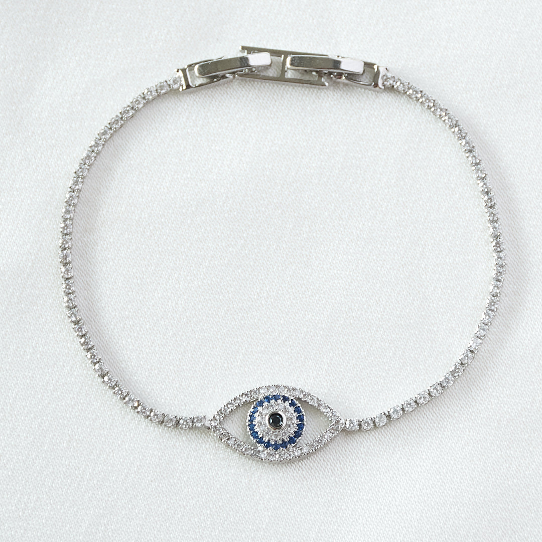 Evil Eye Diamond Tennis Bracelet