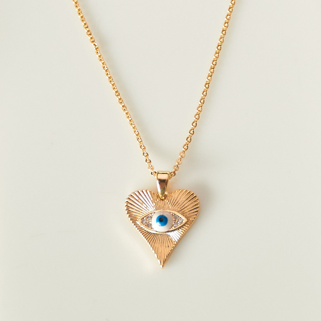 Heart Evil Eye Necklace