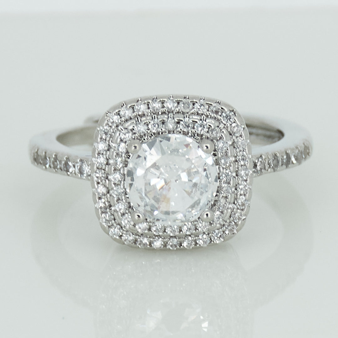 Square Studded Diamond Ring