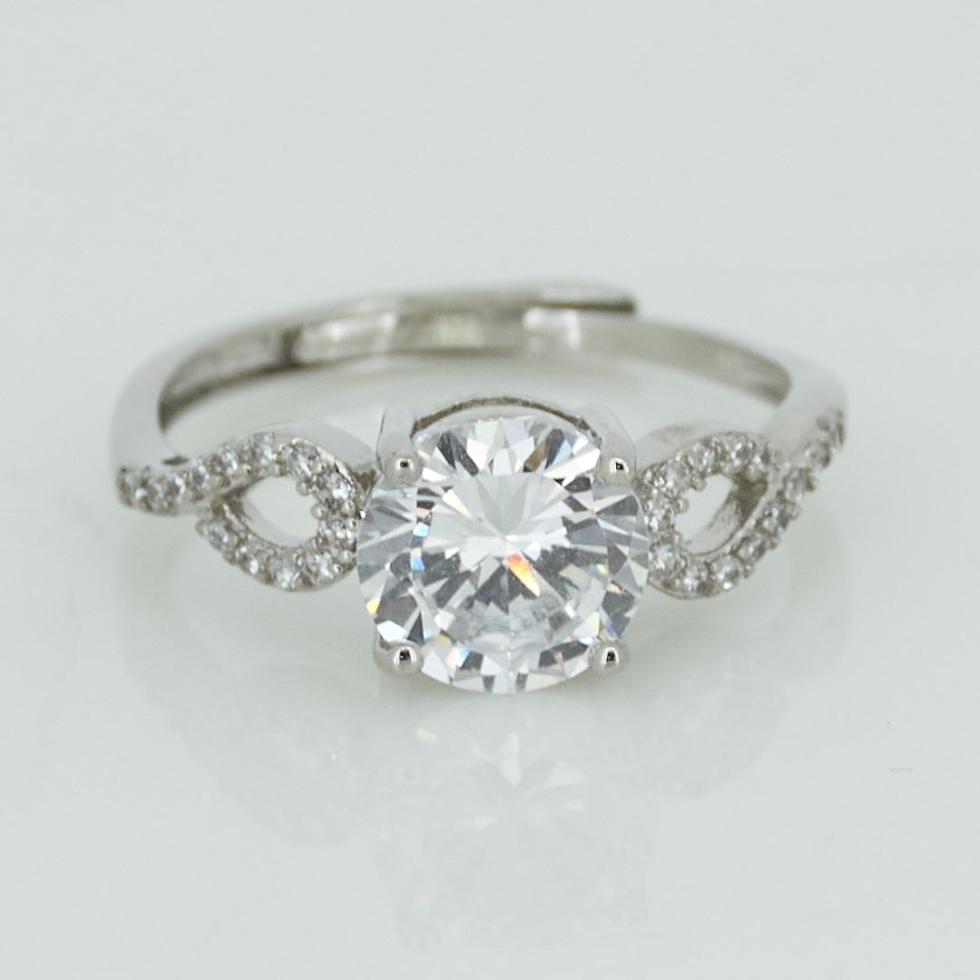 Solitaire Diamond Infinity Ring