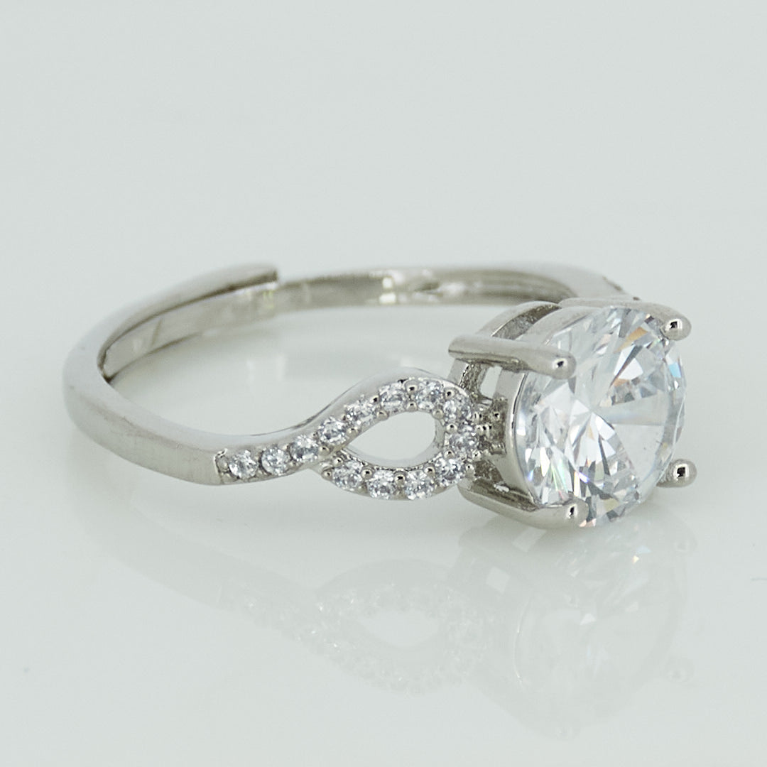 Solitaire Diamond Infinity Ring